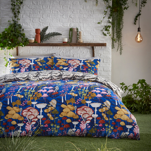 Furn Amanita Mushroom Duvet Cover Bedding Set Cobalt