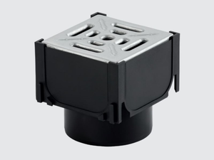 HexDrain Corner Unit Galvanised Steel Grating Vertical Outlet 399100