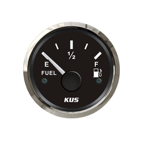 Sea V Black Face with Stainless Steel Bezel Fuel Level Gauge
