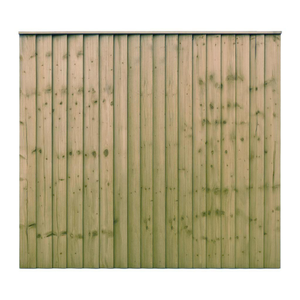 6FT x 5FT 6 Inch Closeboard Fence Panel - Pressure Treated Green/Natural