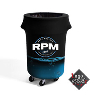 Custom Trash Can Cover - 55 Gallon - Dye Sublimation Print - Cut Sewn Printed in USA