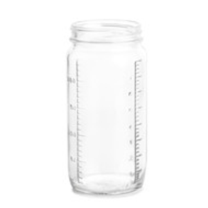 8 oz Graduated Glass Round Bottle - Case of 96 - GLA-00846B
