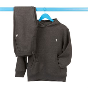 French Connection Boys Tracksuit Set Charcoal Mel/White