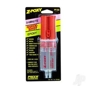 PT-36 Z-Poxy 5 Minute Epoxy Dual Syringe 1oz (28.3g)