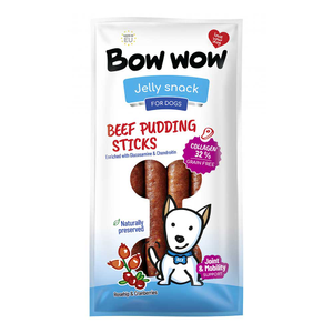 BOW WOW Beef &amp; Cranberry Pudding Sticks for Dogs, 6 Pack