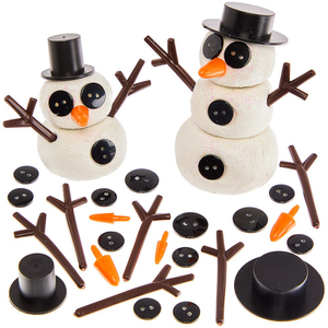 DIY Sneeuwman Accessoire Set - Pakket van 120