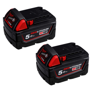 M18B5 18V 5.0Ah Red Lithium-Ion Battery (Pack of 2)