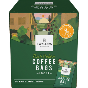 Taylors of Harrogate Coffee Bags Ground Almond, Dark Chocolate Arabica Pack of 80