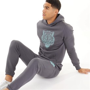 Closure London Mens Fury Badge Tracksuit Charcoal/Aqua