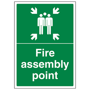 Fire Assembly Point with Family - Portra 210 x 297 mm (A4) - 2mm Rigid Plastic (N