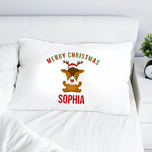 Cute Reindeer Pillow Case
