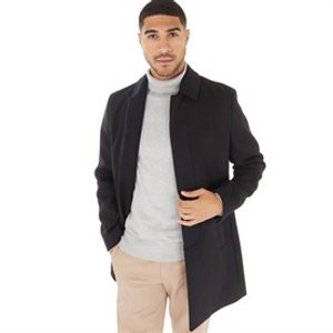 French Connection SB Collar Wool Coat Black