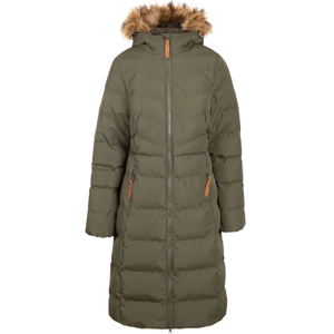Trespass Womens Audrey Padded Waterproof Faux Fur Jacket - L / Dark Vine