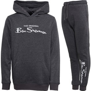 Ben Sherman Boys Original Tracksuit Charcoal Grey Marl