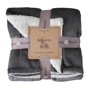 Sterling Sherpa Throw 140cm x 170cm Grey