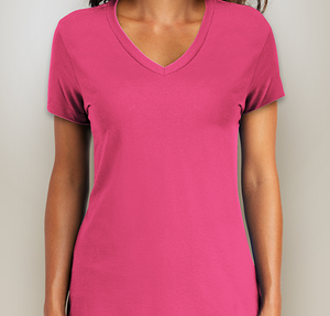 District Women's Perfect Weight V-Neck T-shirt - Dark Fuchsia