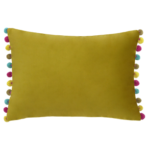 Paoletti Fiesta Velvet Filled Cushion 35cm x 50cm Bamboo Multi