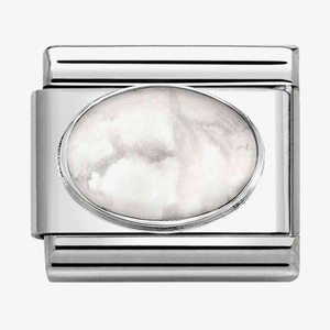 Nomination CLASSIC Hard Stones Matte White Howlite Stone Charm 330510/45