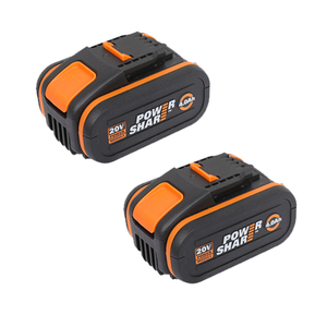 2x WORX POWERSHARE™ 20V MAX 4.0Ah Lithium-ion Battery w/ Battery Indicator