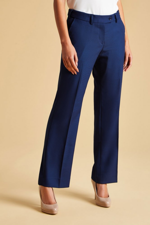 Contemporary Women's Short Straight Leg Trousers, Blue