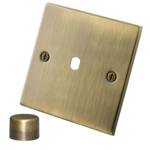 1 Gang Unfurnished Dimmer Plate Antique Brass