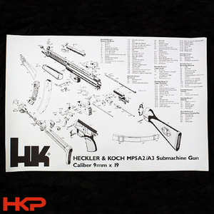 HK MP5 Poster - Parts Diagram