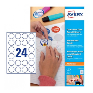 Round Reward Stickers 40 mm, All printer types, round