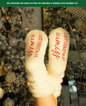 Last Christmas As A Miss Cozy Slipper Socks