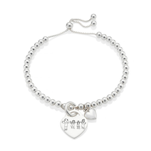 Sterling Silver Duo Children's Drawing Bracelet