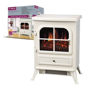 De Vielle 1800w Classic Cream Electric Stove.