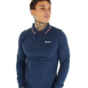 Bench Mens Telles Long Sleeve Polo Navy