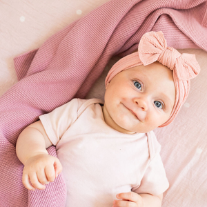 Luxury Knitted Blanket - Peony