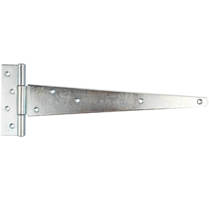 Light Duty Tee External Door/Gate Hinge - 300mm - Zinc Plated - Pair - Hardware Solutions