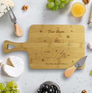 Santa Rectangle Bamboo Serving Board