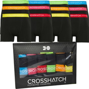 Crosshatch Mens Astral Twelve Pack Boxers Black