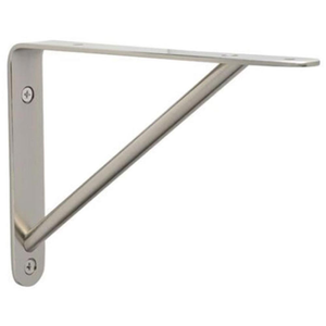 Wood Shelf Bracket 190 x 240 mm Satin Nickel Plate
