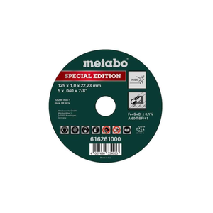 Metabo 616261000 x 25 125mm Special Edition Stainless Steel Cutting Discs