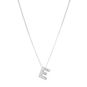 Personalised Luxury Diamond Letter Necklace | 9K White Gold