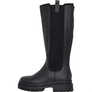 Rocket Dog Womens Drea Chunky Knee High Chelsea Boots Black