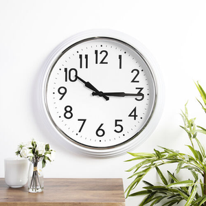 White Classic Collection Clock 23"