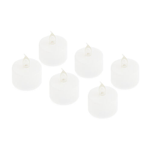 LED Battery Tea Light Candles - 6 Pack