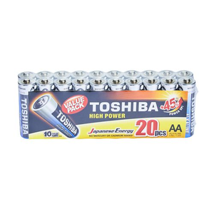 Toshiba High Power Value AA Batteries 20 Pack