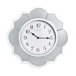 Loire Scallop Wall Clock with Mirrors 22"