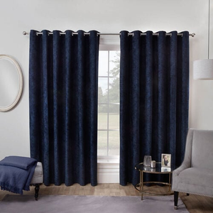 BLACKOUT & THERMAL HERRINGBONE NAVY 90X90 Curtain