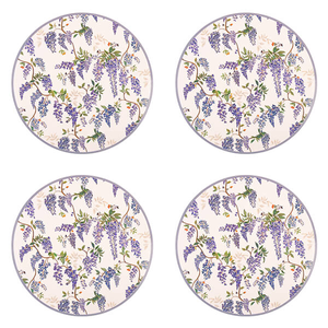 Cath Kidston Wisteria Set Of 4 Cork Backed Round Placemats