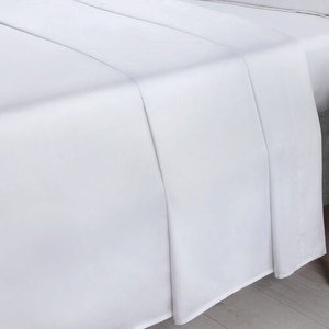 DB FLAT SHEET 500 Threadcount Cotton White