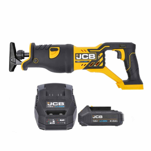 JCB 21-18RS-2X 18V Reciprocating Saw with 1x 2.0ah Battery & Charger