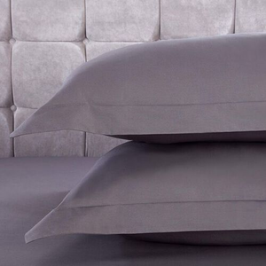 OXFORD PILLOWCASE PAIR 200 Thread Cotton Grey 4M