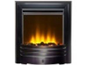 Acantha Amara Coal Electric Fire in Black Nickel with Remote Control