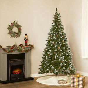 Colorado 7ft Frosted Pine Cone Christmas Tree